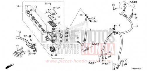 HAUPTBREMSZYLINDER, VORNE ZYLINDER CRF1100DM de 2021